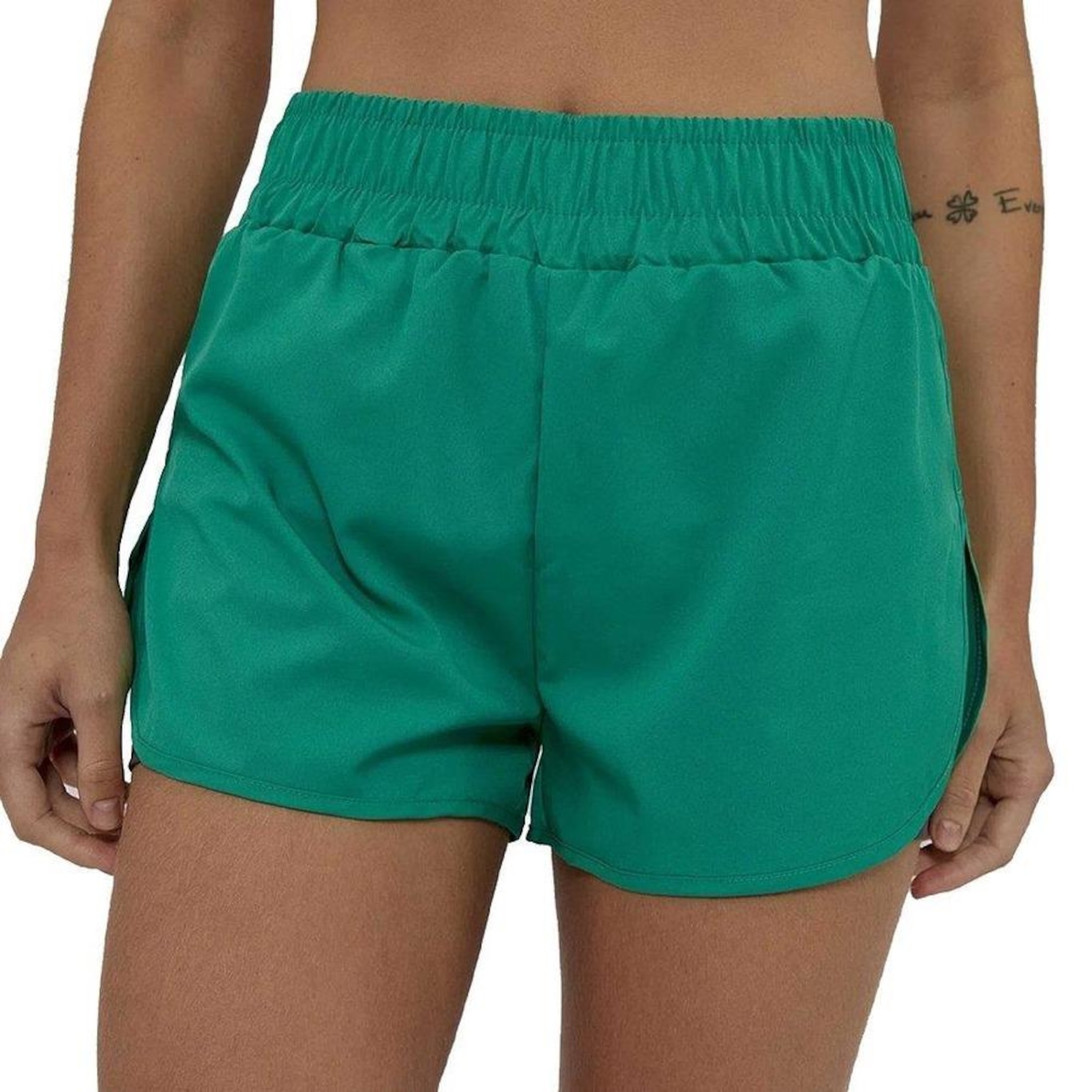 Shorts Alto Giro Duplo Tecnospan - Feminino - Foto 1