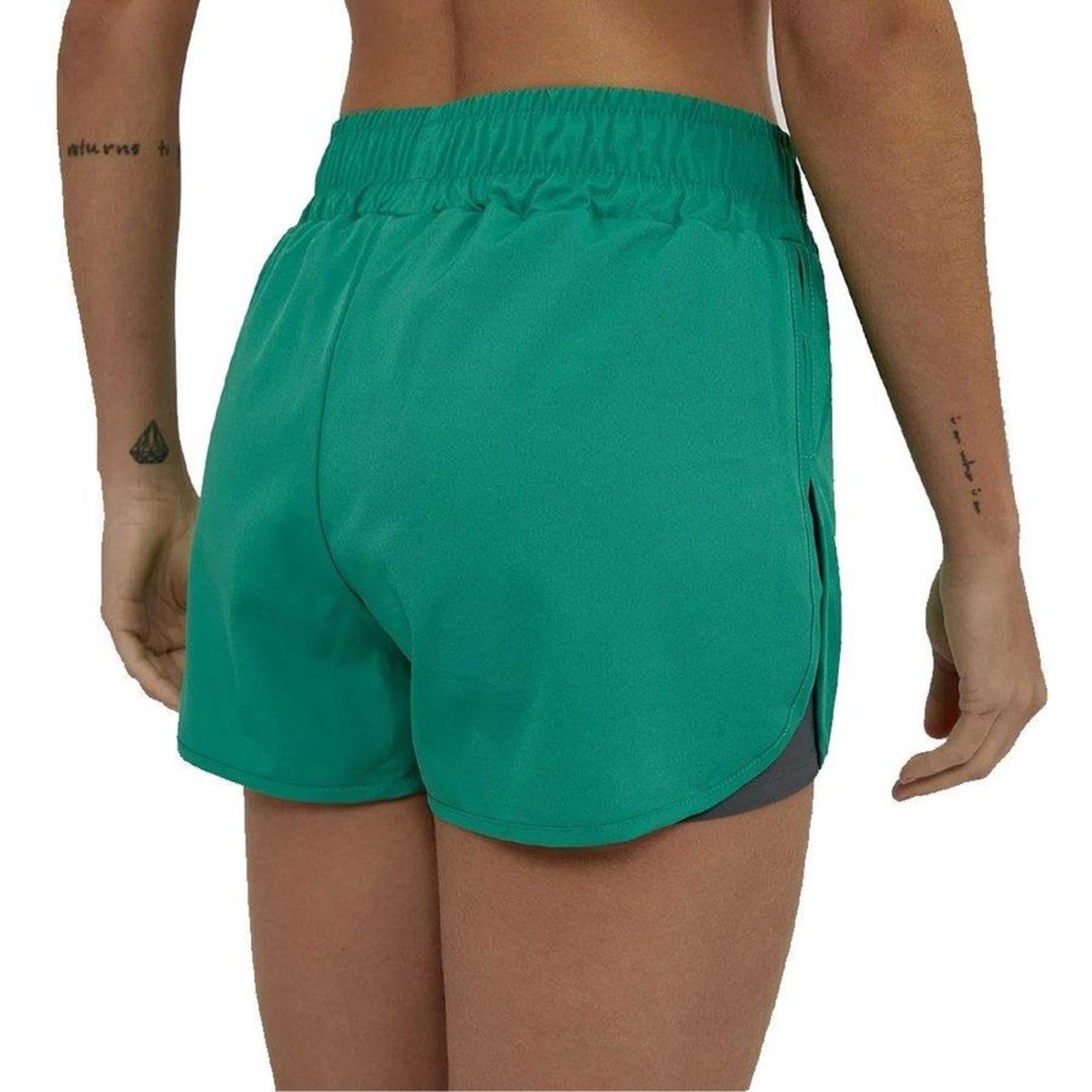 Shorts Alto Giro Duplo Tecnospan - Feminino - Foto 2