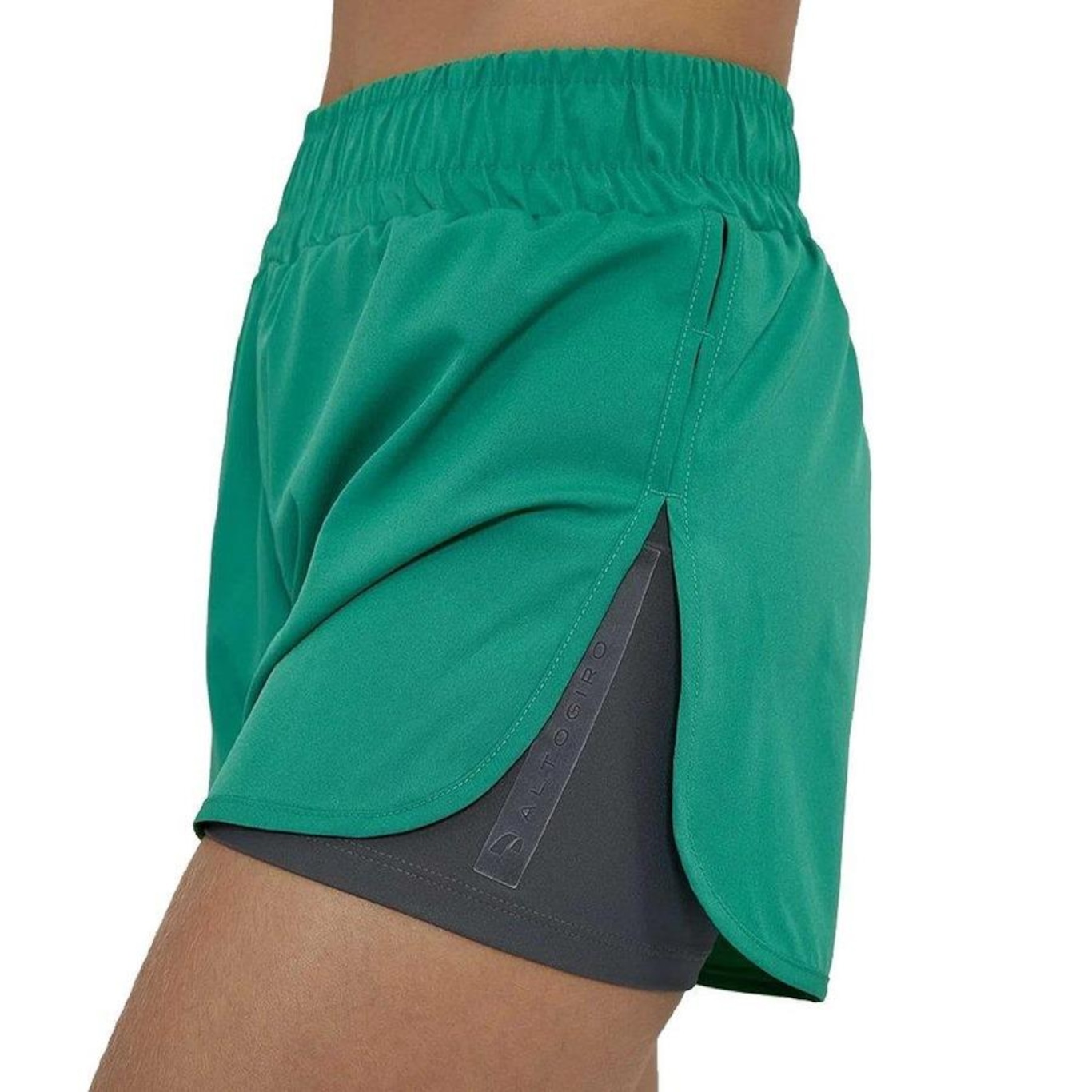 Shorts Alto Giro Duplo Tecnospan - Feminino - Foto 3