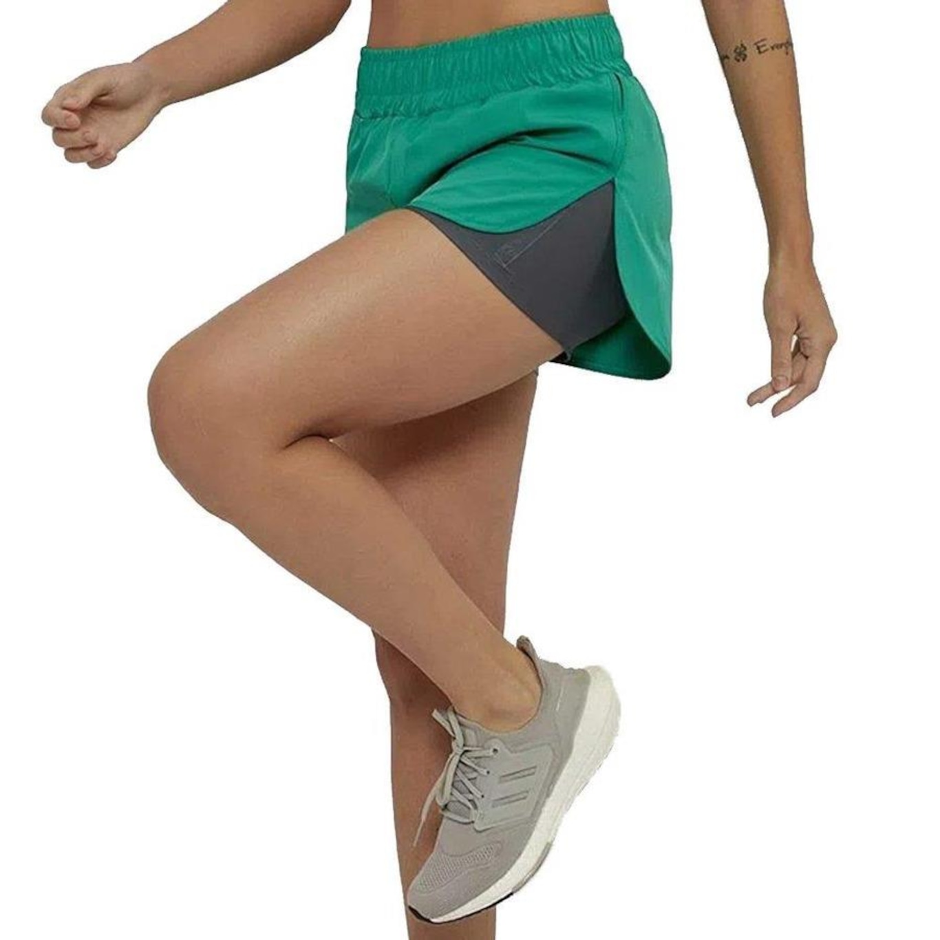 Shorts Alto Giro Duplo Tecnospan - Feminino - Foto 4