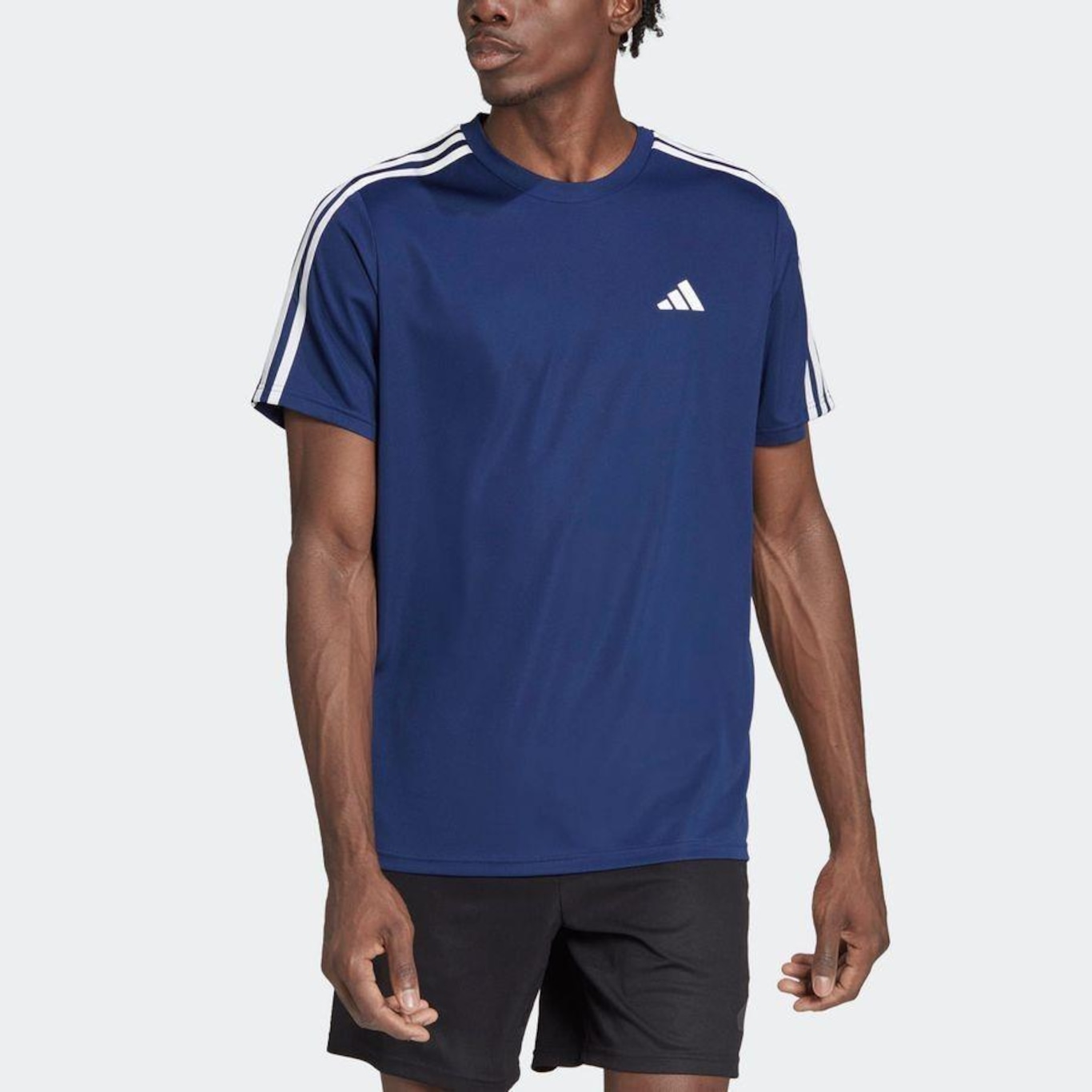 Camiseta adidas Train Essentials 3-Stripes - Masculina - Foto 5