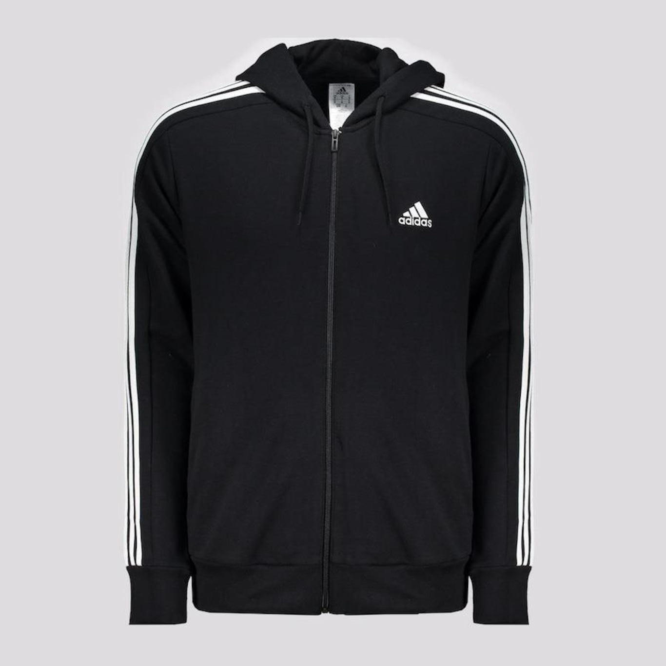 Jaqueta com Capuz adidas 3 Stripes - Masculina - Foto 1