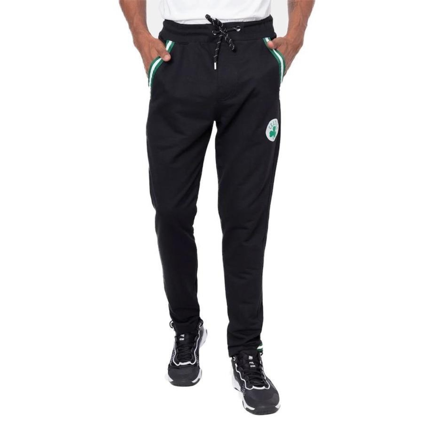 Calça Jogger de Moletom Boston Celtics NBA Basic - Masculina - Foto 1