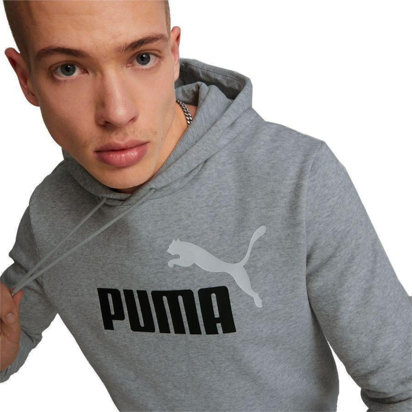 Blusão de Moletom Puma Essentials Plus Big Logo - Masculino - Foto 4