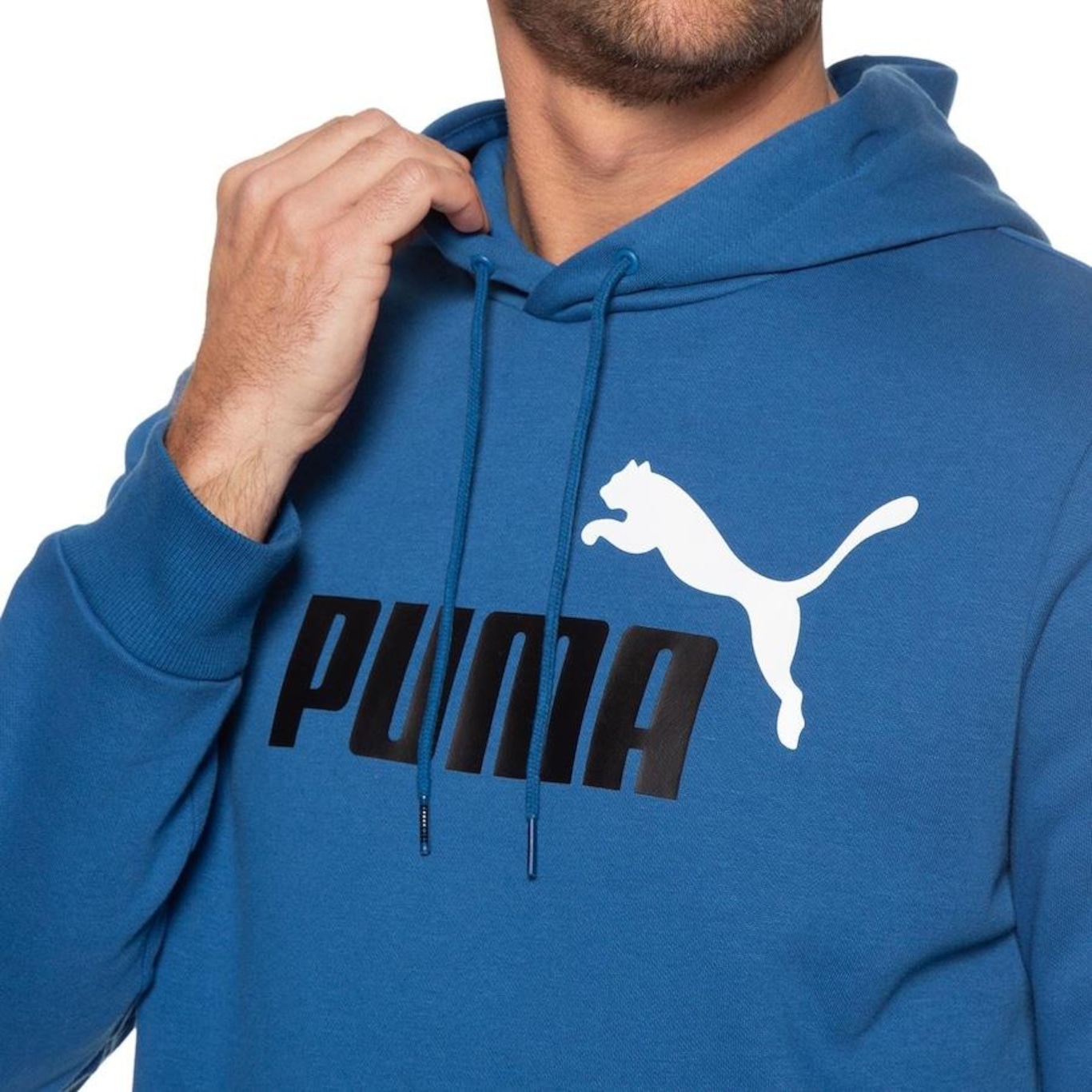 Blusão Puma com Capuz Masculino Essentials Big Logo - Foto 4