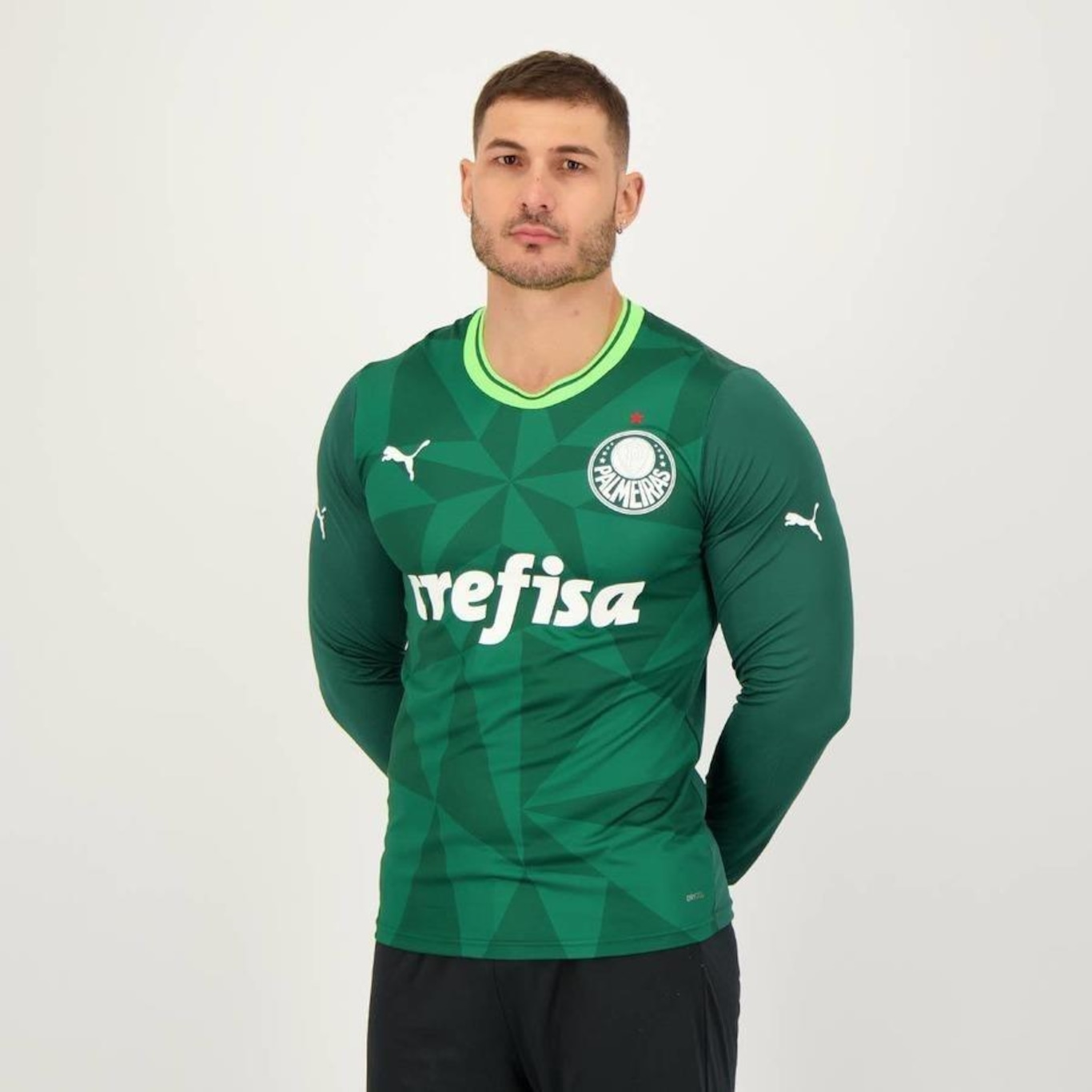 Camisa do Palmeiras Manga Longa I 2023 7 Dudu Puma - Masculina - Foto 3