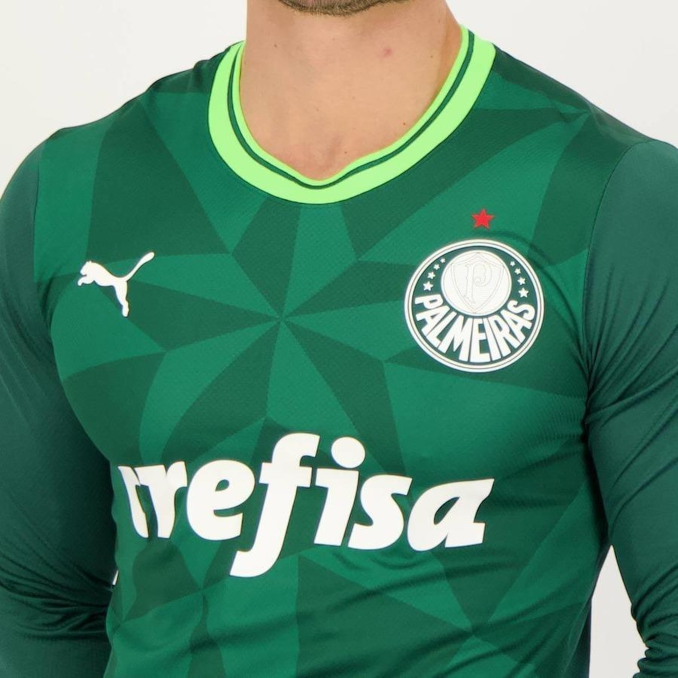 Camisa do Palmeiras Manga Longa I 2023 7 Dudu Puma - Masculina - Foto 4