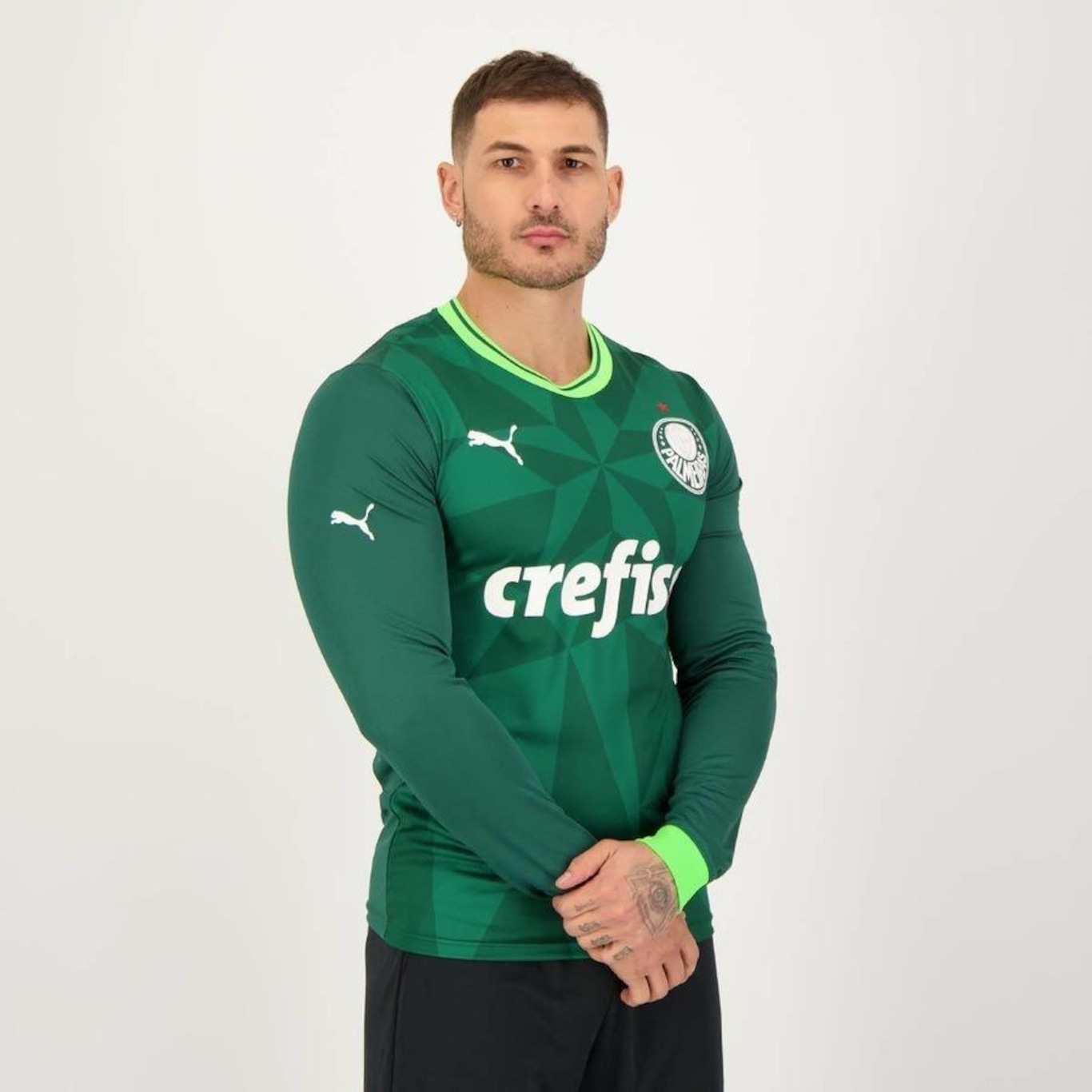 Camisa do Palmeiras Manga Longa I 2023 7 Dudu Puma - Masculina - Foto 5