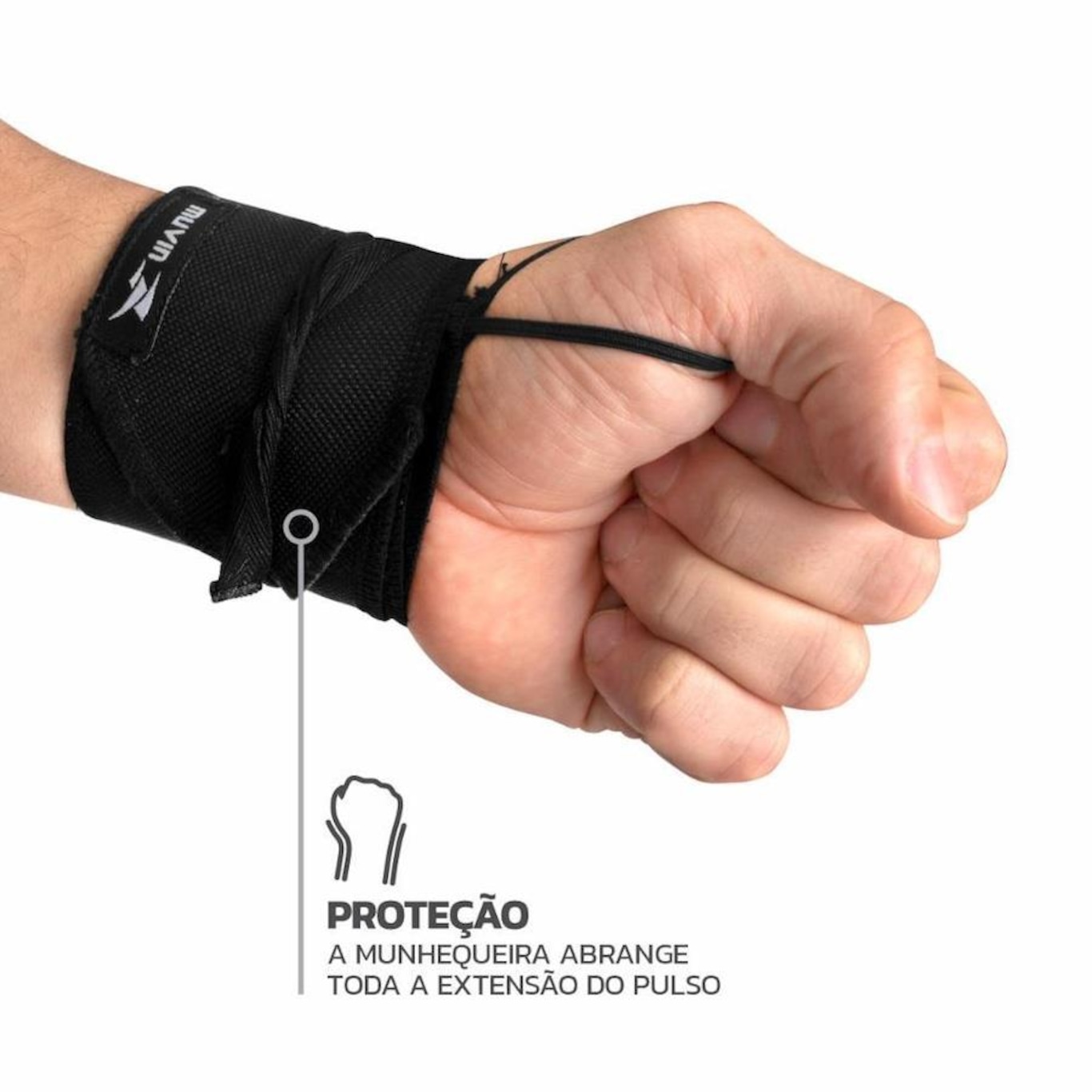 Munhequeira Muvin para LPO Camada Dupla para Musculação e Exercício Funcional -Adulto - Foto 5