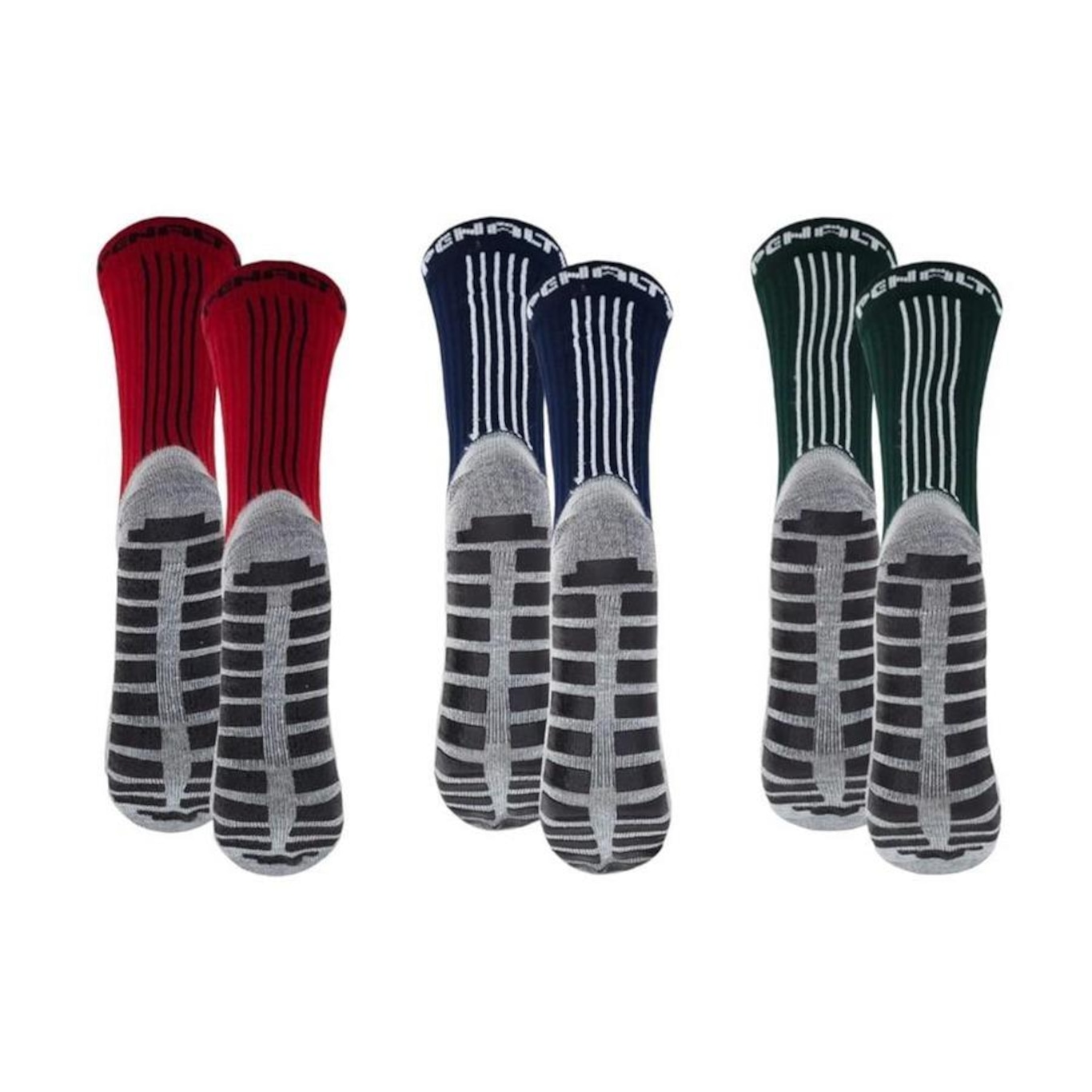 Kit Meiões Penalty Grip - 39 a 43 - 3 Pares - Masculina - Foto 2