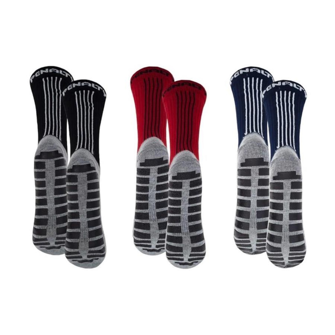 Kit Meiões Penalty Grip - 39 a 43 - 3 Pares - Masculina - Foto 2