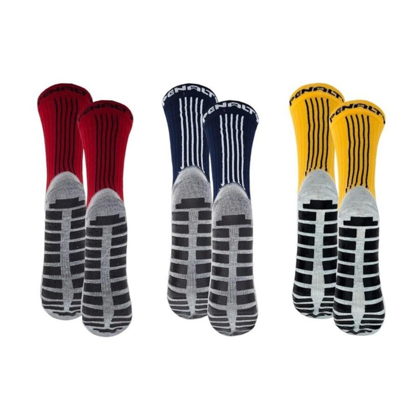 Kit Meiões Penalty Grip - 39 a 43 - 3 Pares - Masculina - Foto 2