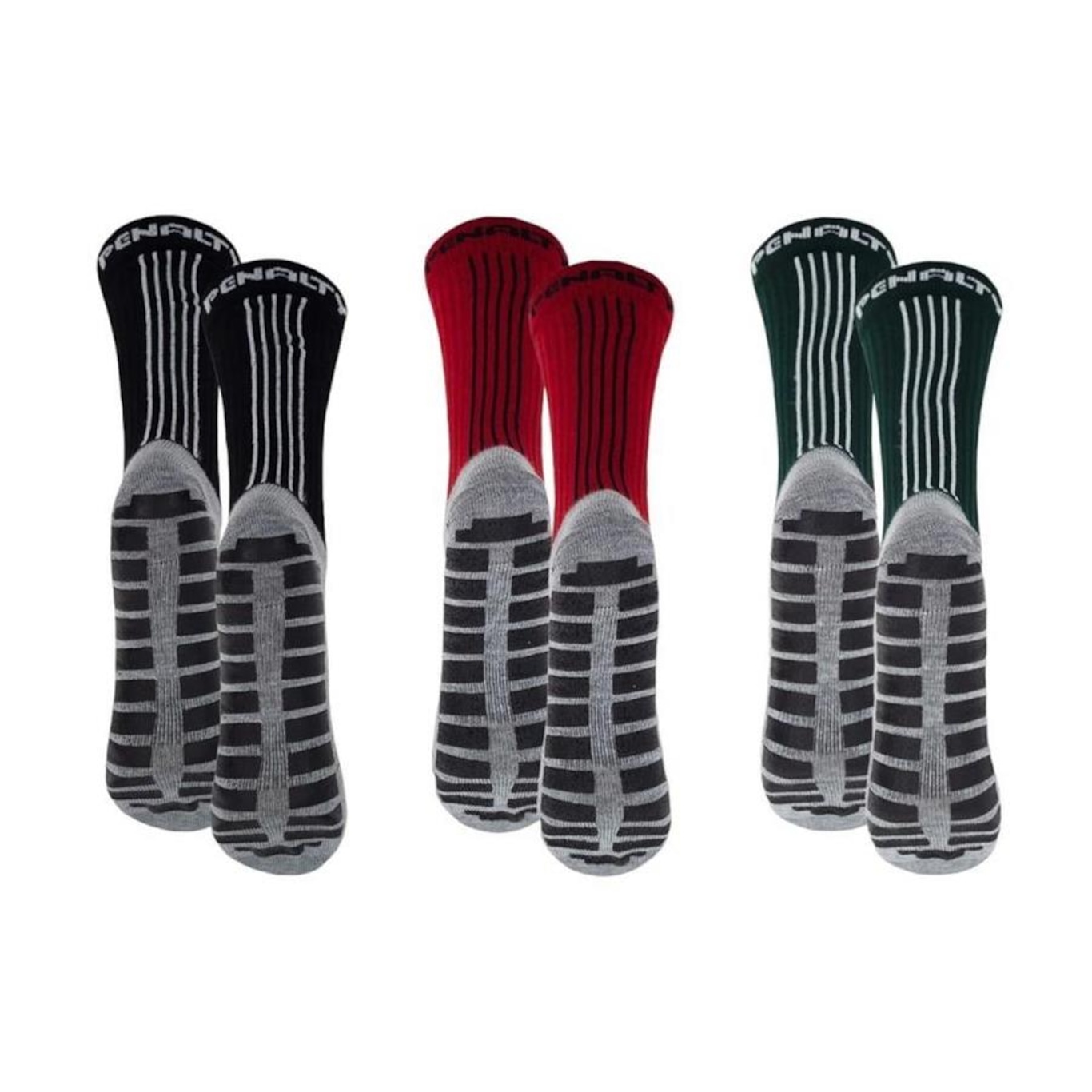 Kit Meiões Penalty Grip - 39 a 43 - 3 Pares - Masculina - Foto 2