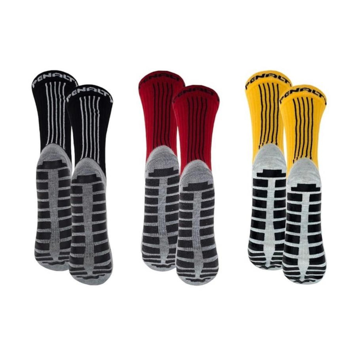 Kit Meiões Penalty Grip - 39 a 43 - 3 Pares - Masculina - Foto 2