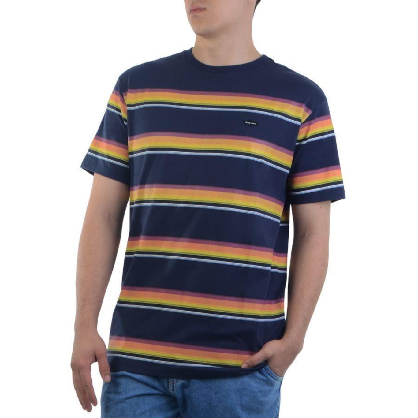 Camiseta Hang Loose Stripe - Masculina - Foto 1