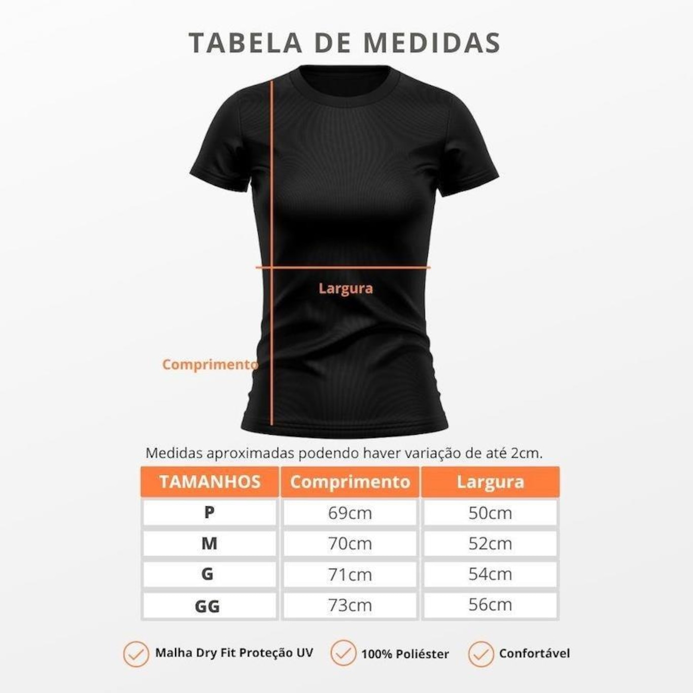 Kit Camisetas de Treino Whats Wear Raglan com Proteção Solar UV - 6 unidades - Feminina - Foto 2