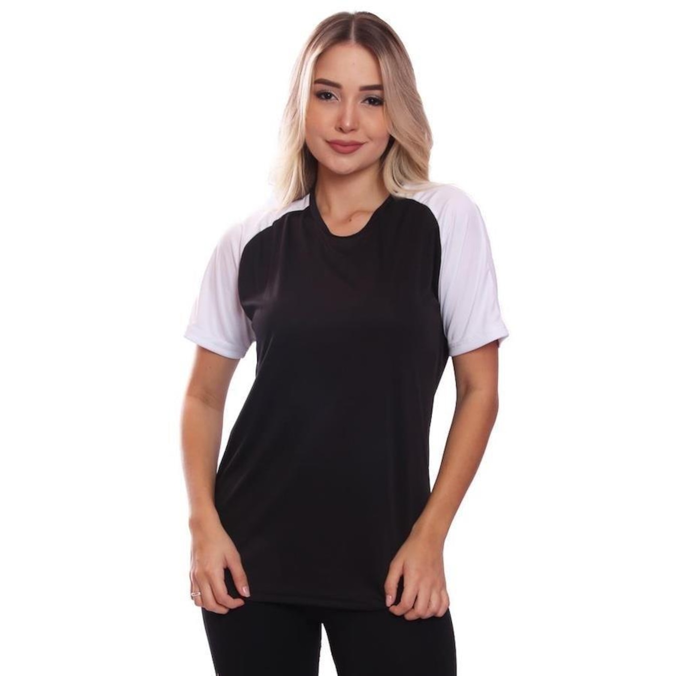 Kit Camisetas de Treino Whats Wear Raglan com Proteção Solar UV - 6 unidades - Feminina - Foto 3