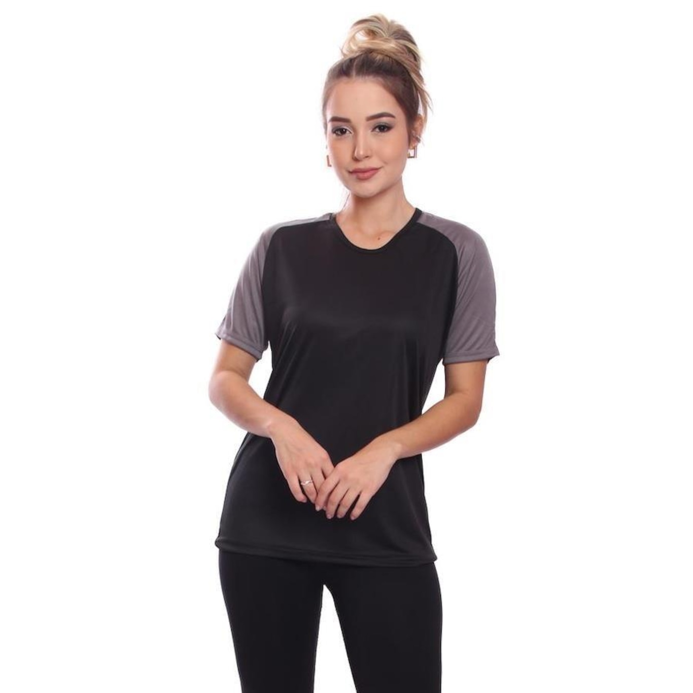 Kit Camisetas de Treino Whats Wear Raglan com Proteção Solar UV - 6 unidades - Feminina - Foto 5