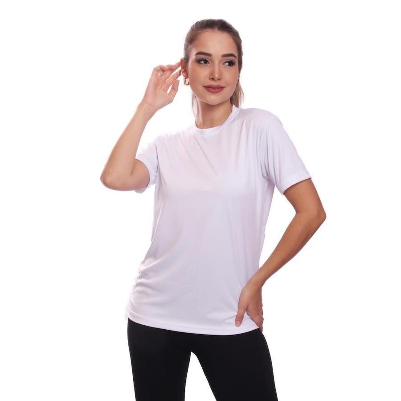 Kit Camisetas de Treino Whats Wear Raglan com Proteção Solar UV - 10 unidades - Feminina - Foto 4