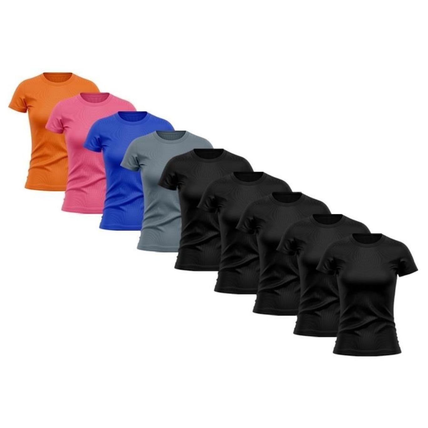 Kit Camisetas de Treino Whats Wear Raglan com Proteção Solar UV - 9 unidades - Feminina - Foto 5