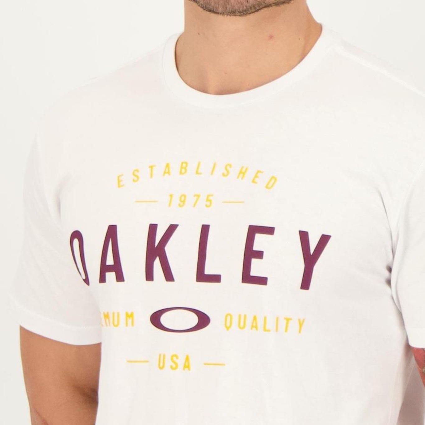 Camiseta Oakley Premium Skull Branco ref 455703-100