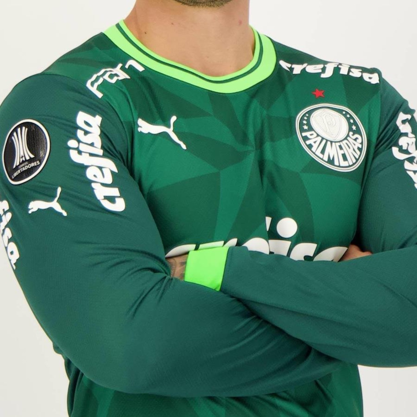 Camisa do Palmeiras I 2023 Manga Longa Puma - Masculina - Foto 4