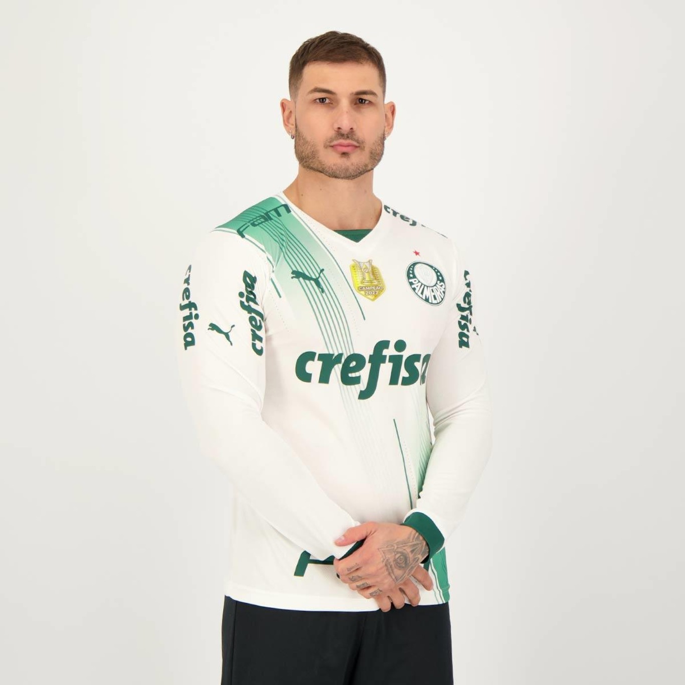 Camisa Puma Palmeiras II 2023 Feminina Manga Longa Campeão