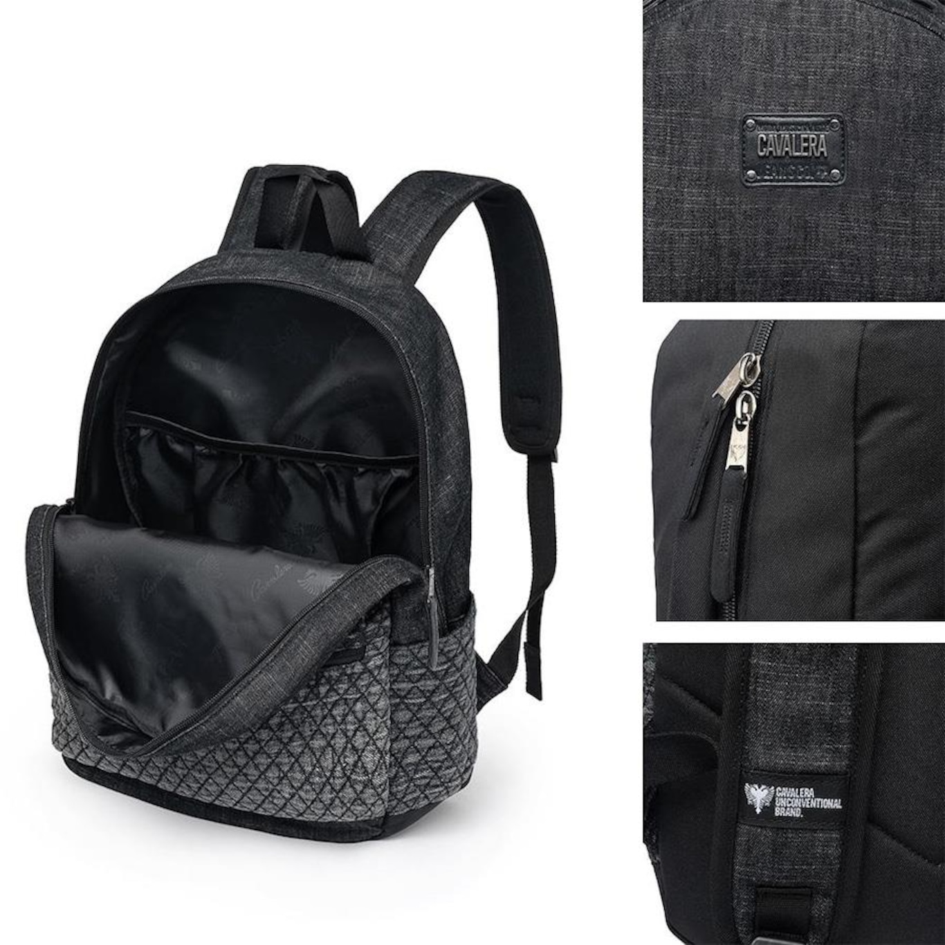 Mochila Bolsa Cavalera Reforçada Feminina Academia Viagem - Preto