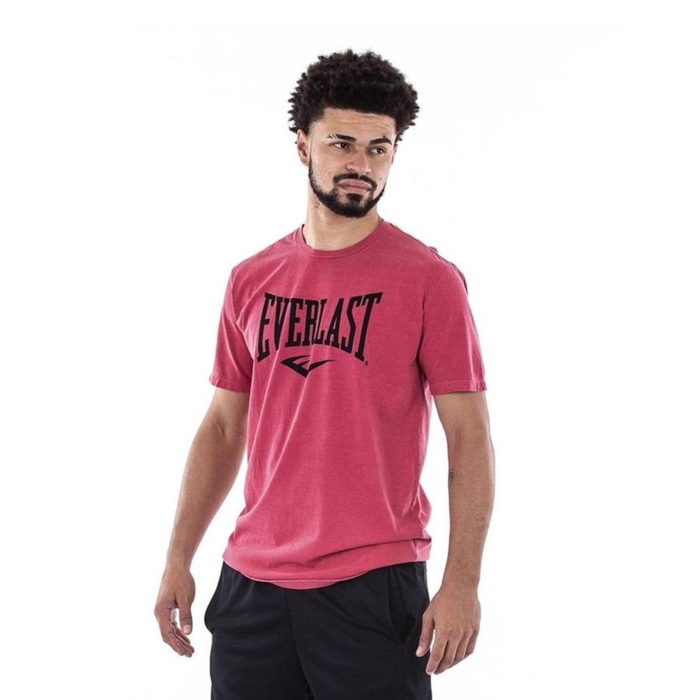 Camiseta Everlast Fundamentals Vermelho com Logo - Masculina - Foto 1