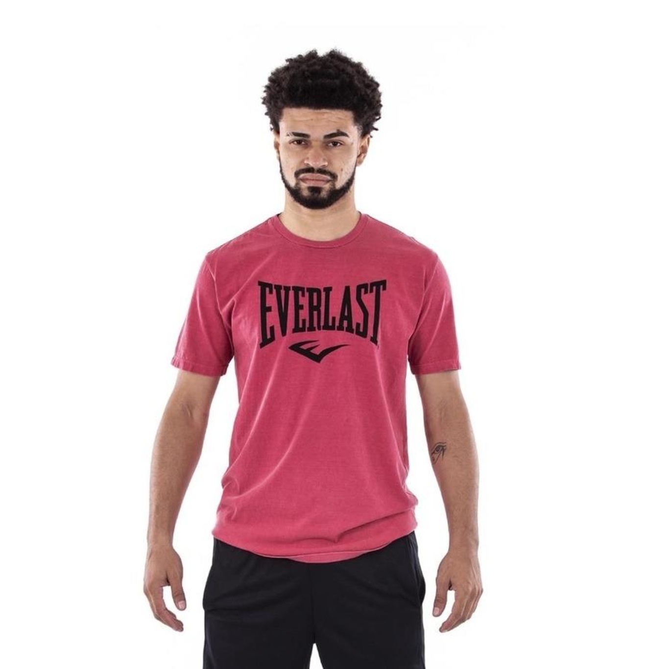 Camiseta Everlast Fundamentals Vermelho com Logo - Masculina - Foto 2