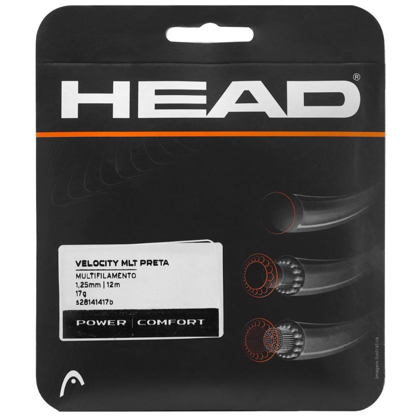 Corda de Raquete de Tênis Head Velocity 17l 1.25mm - Set individual - Foto 1