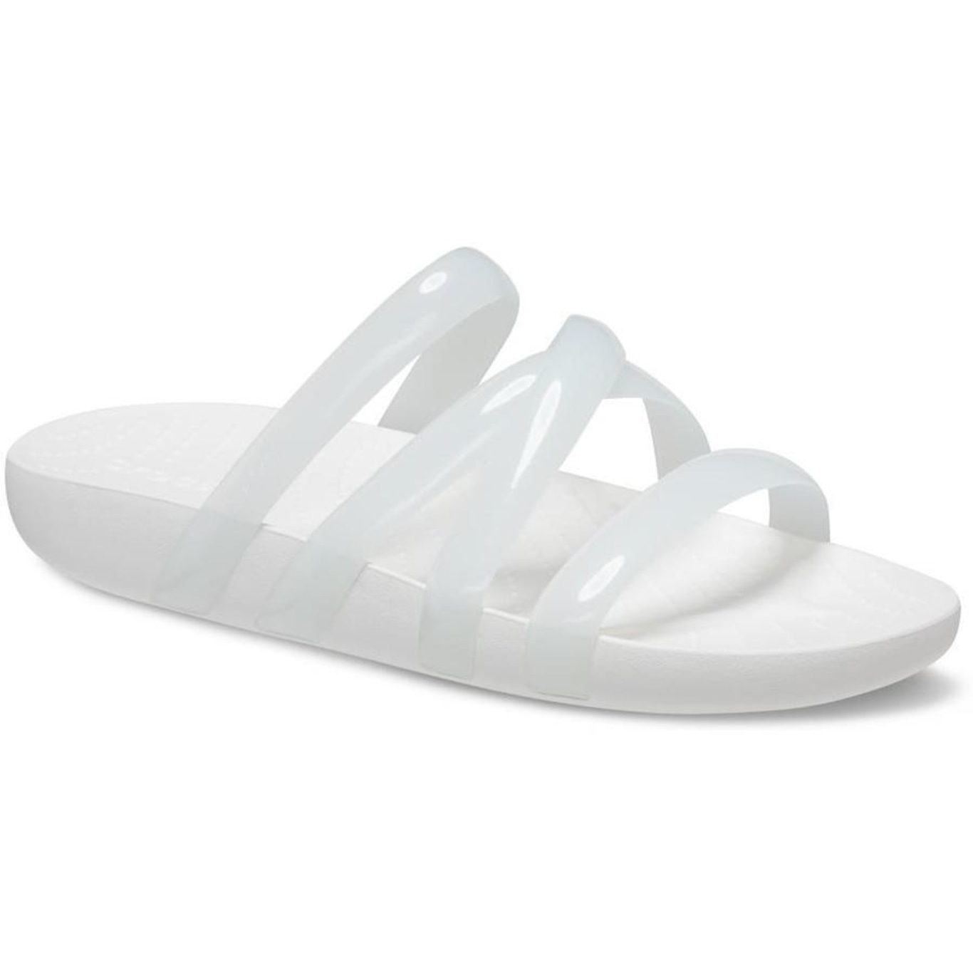 Sandália Crocs Splash Glossy Strappy Sandal - Feminino - Foto 3