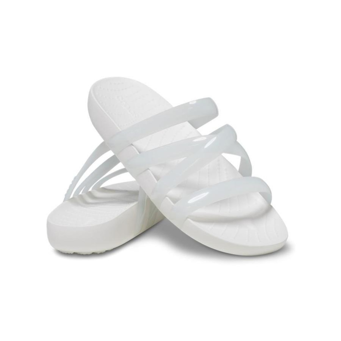 Sandália Crocs Splash Glossy Strappy Sandal - Feminino - Foto 4