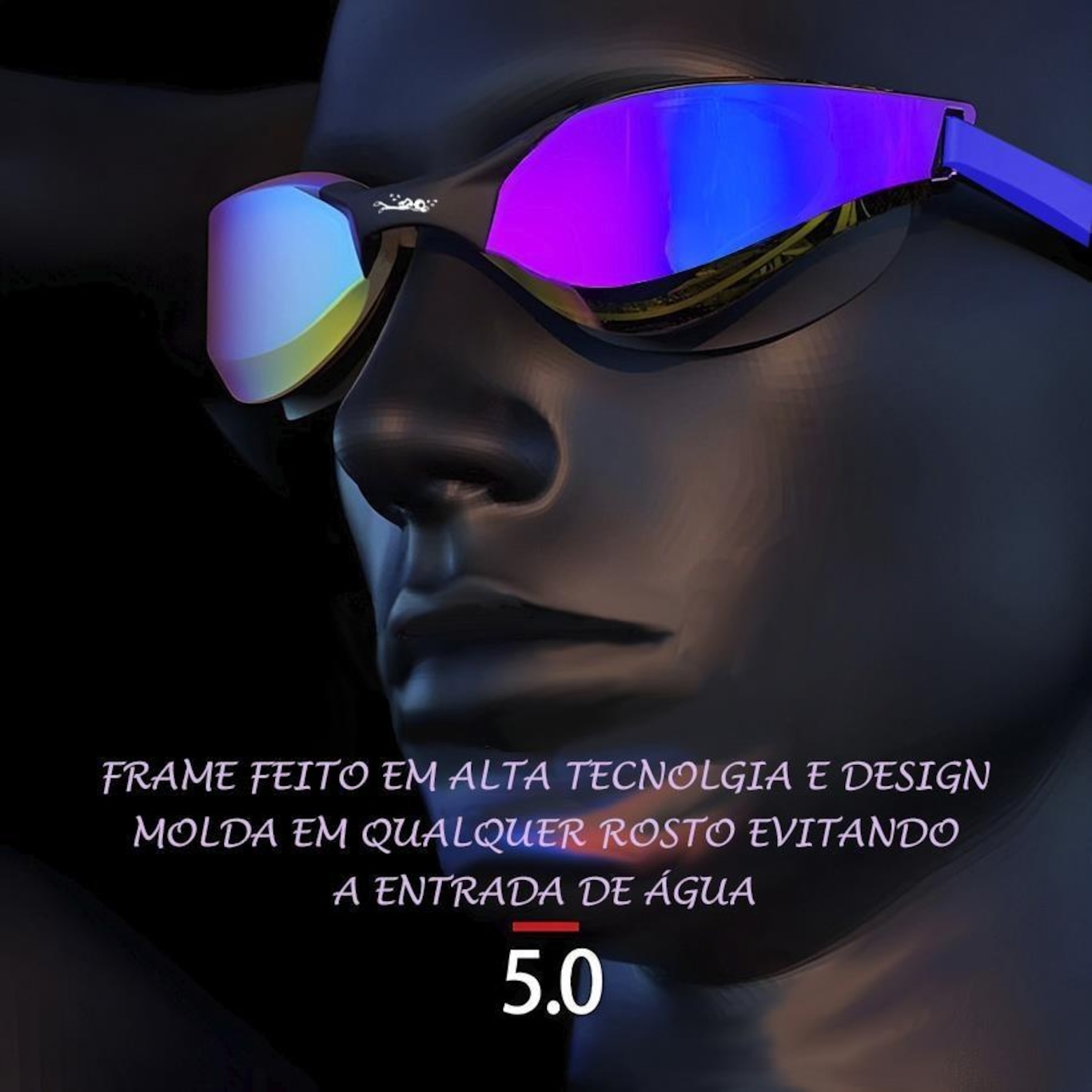 Óculos de Natação Gold Sports Snake Pro Performance 5.0 - Adulto - Foto 6