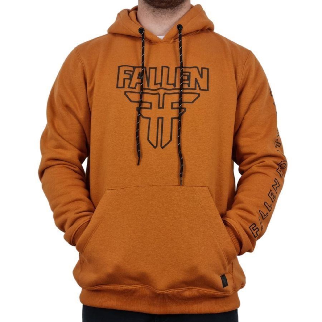 Blusão de Moletom com Capuz Fallen Silk Logo - Masculino - Foto 1