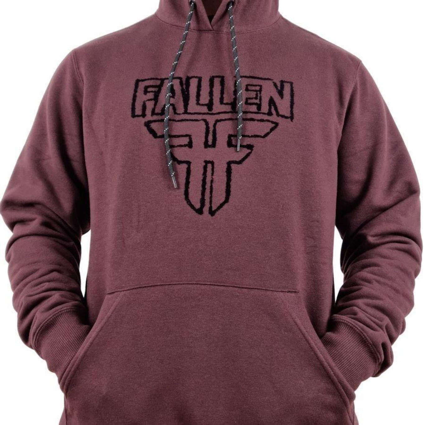 Blusão de Moletom com Capuz Fallen Flocado - Masculino - Foto 2