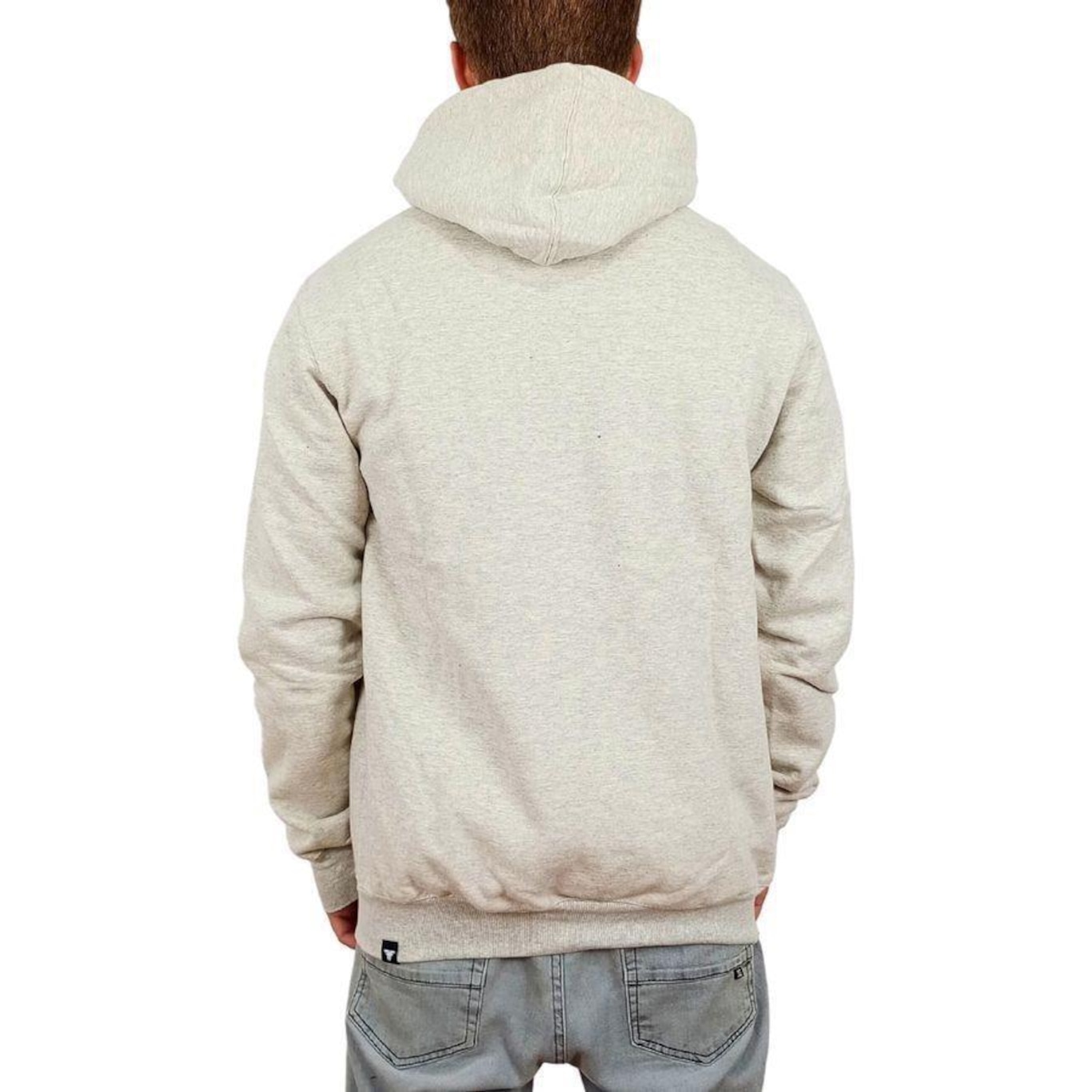 Jaqueta de Moletom com Capuz Fallen Logo Off White - Masculino - Foto 4