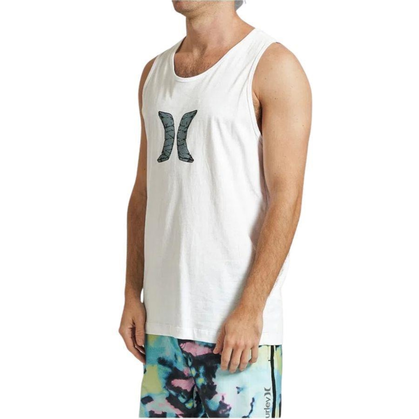 Regata Hurley Tamanho Grande Hard Icon Branco - Masculina - Foto 2