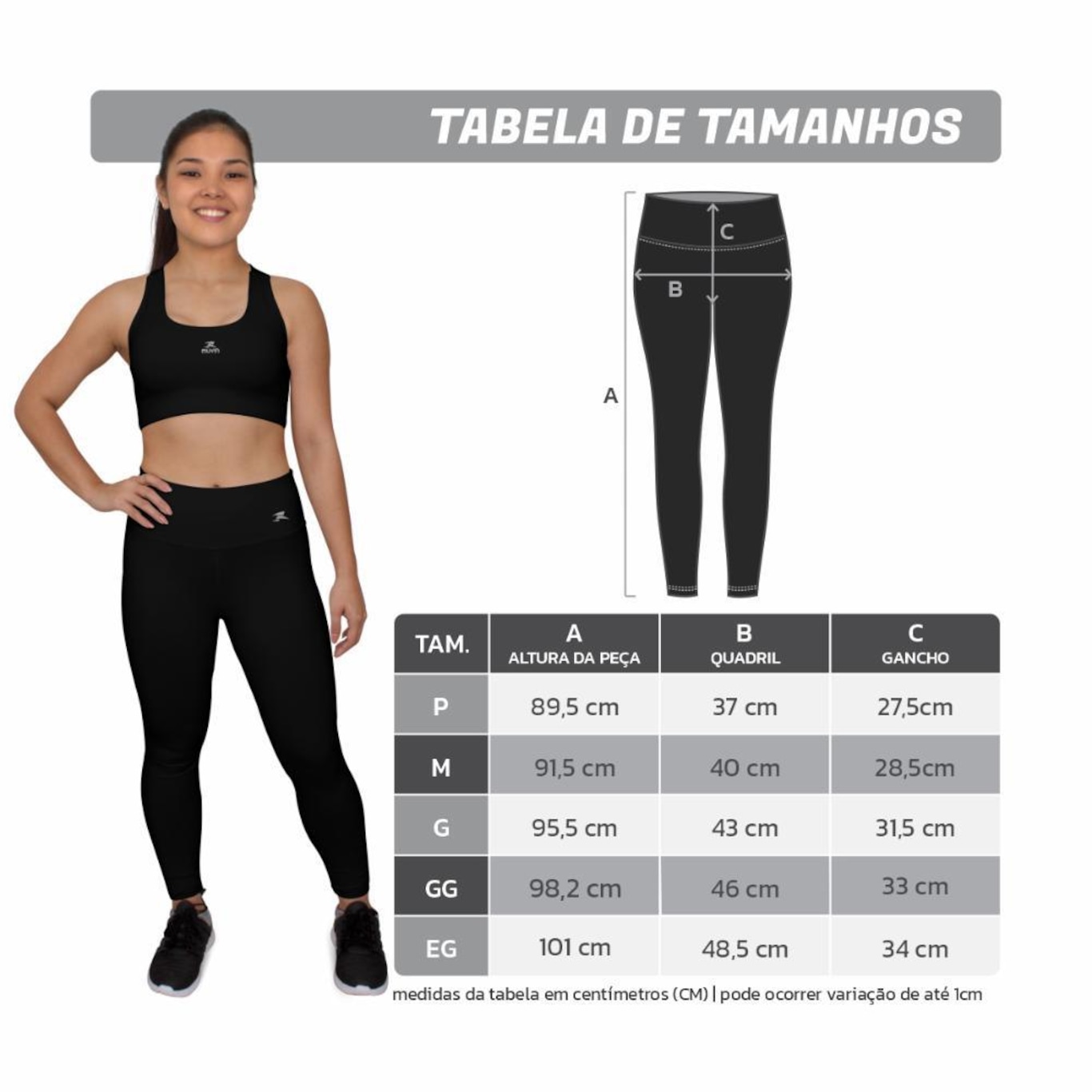 Calça Legging  Muvin Basic - Feminino - Foto 3