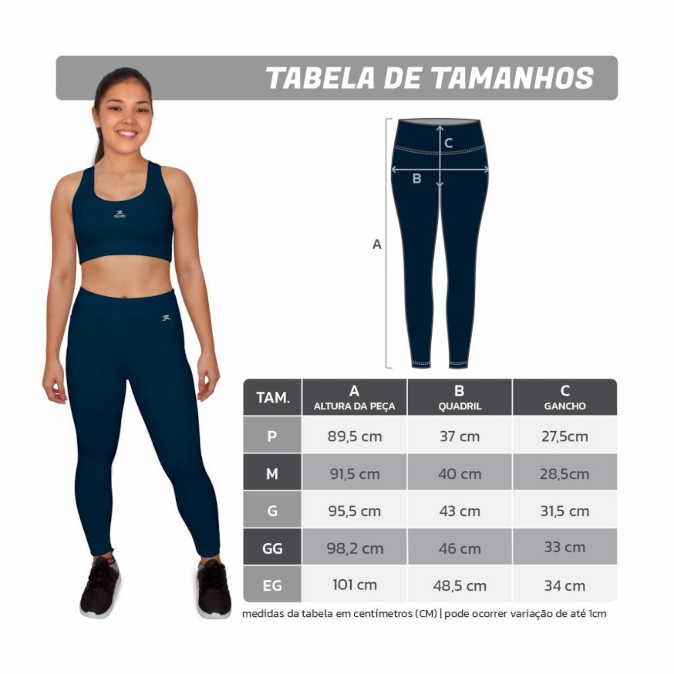 Calça Legging  Muvin Basic - Feminino - Foto 3