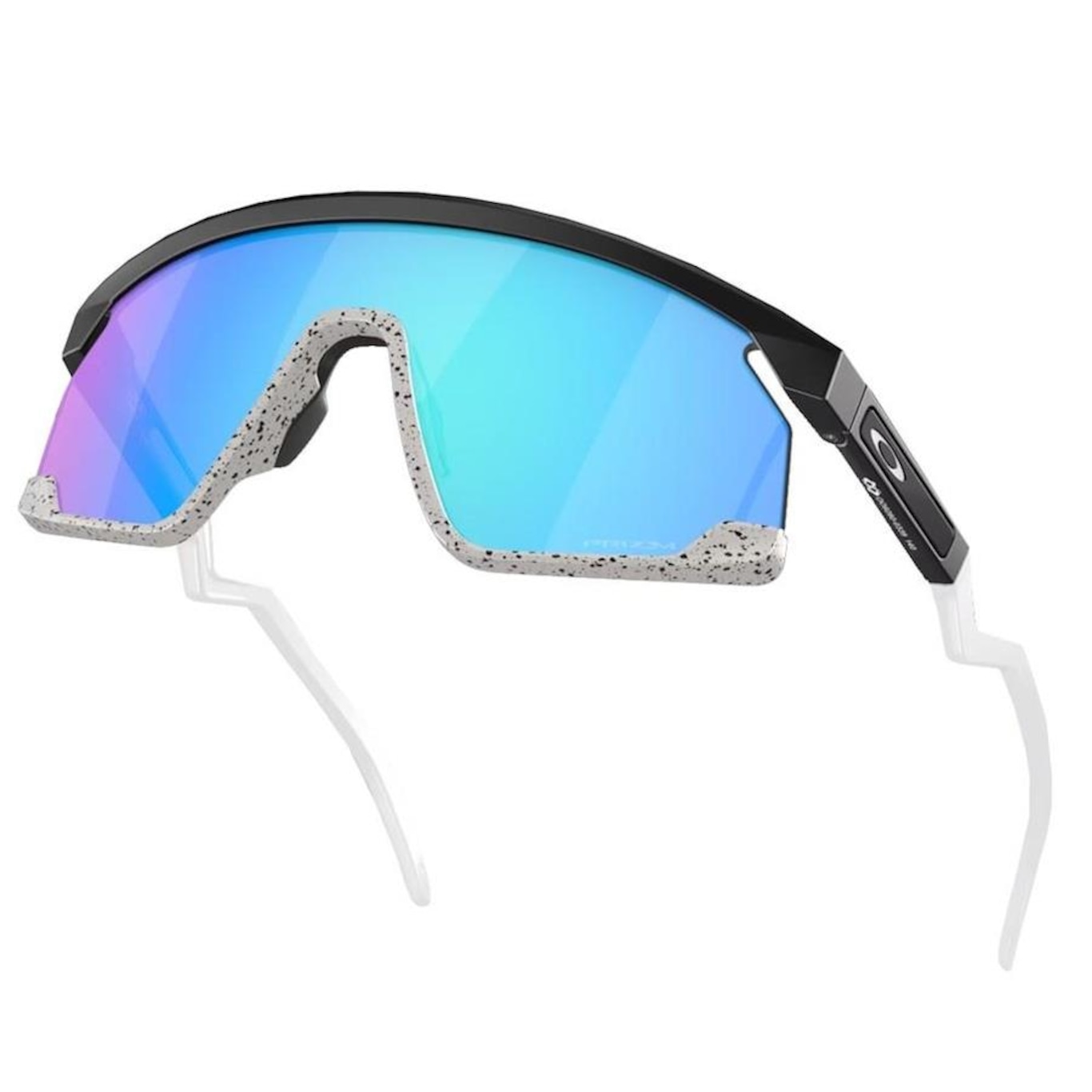 Óculos de Sol Unissex Oakley BXTR Matte Black Prizm Sapphire - Foto 4