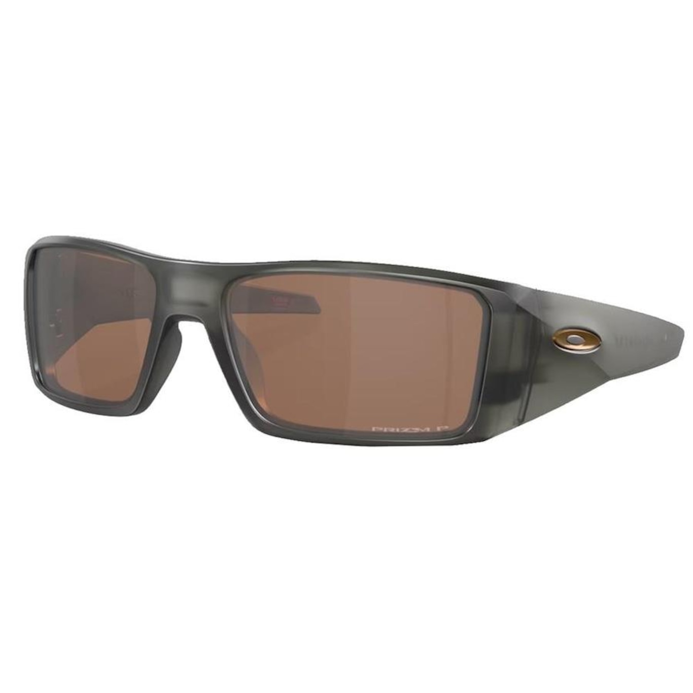 Óculos de Sol Unissex Oakley Heliostat Matte Grey Smoke Prizm Tungsten Polarized - Foto 1