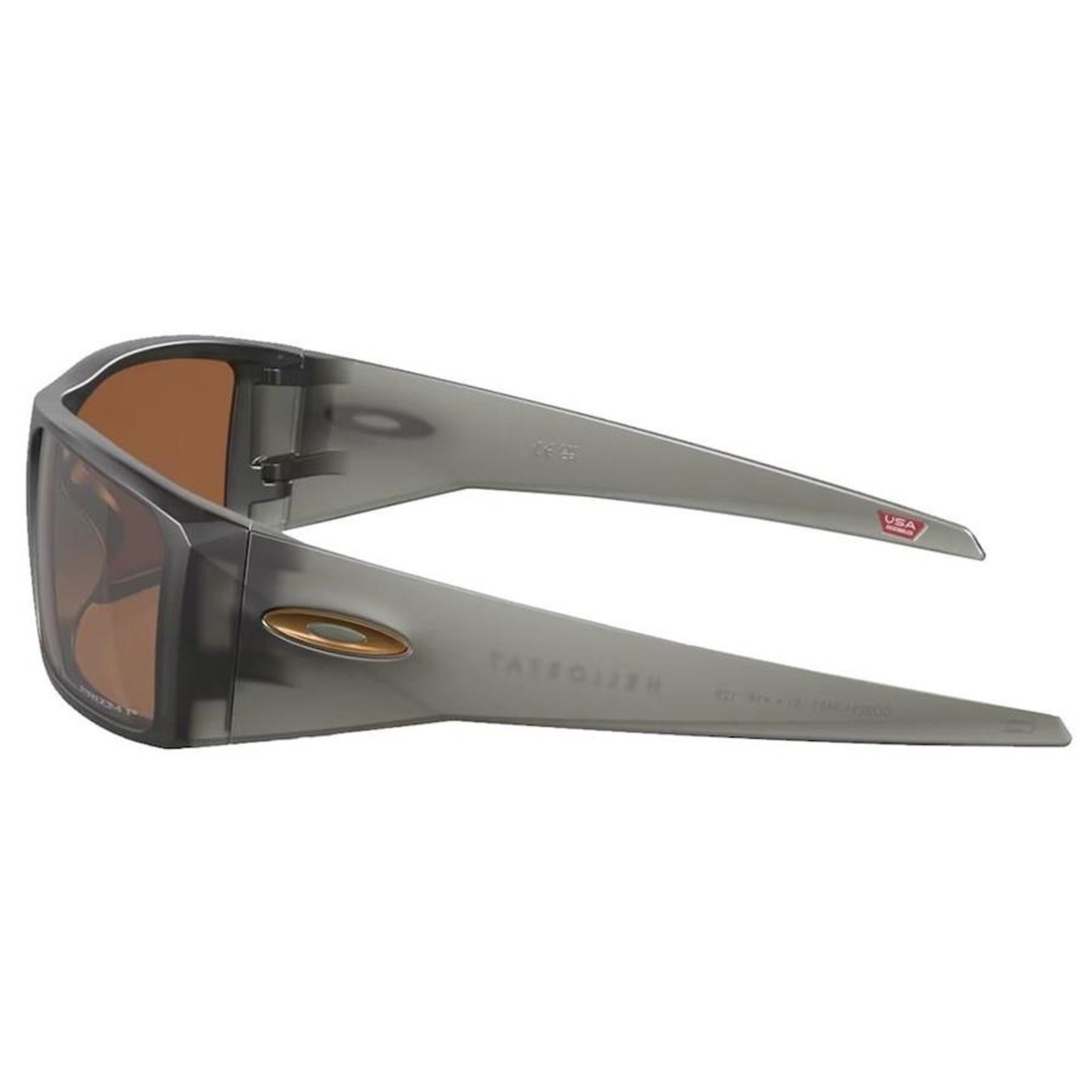 Óculos de Sol Unissex Oakley Heliostat Matte Grey Smoke Prizm Tungsten Polarized - Foto 3