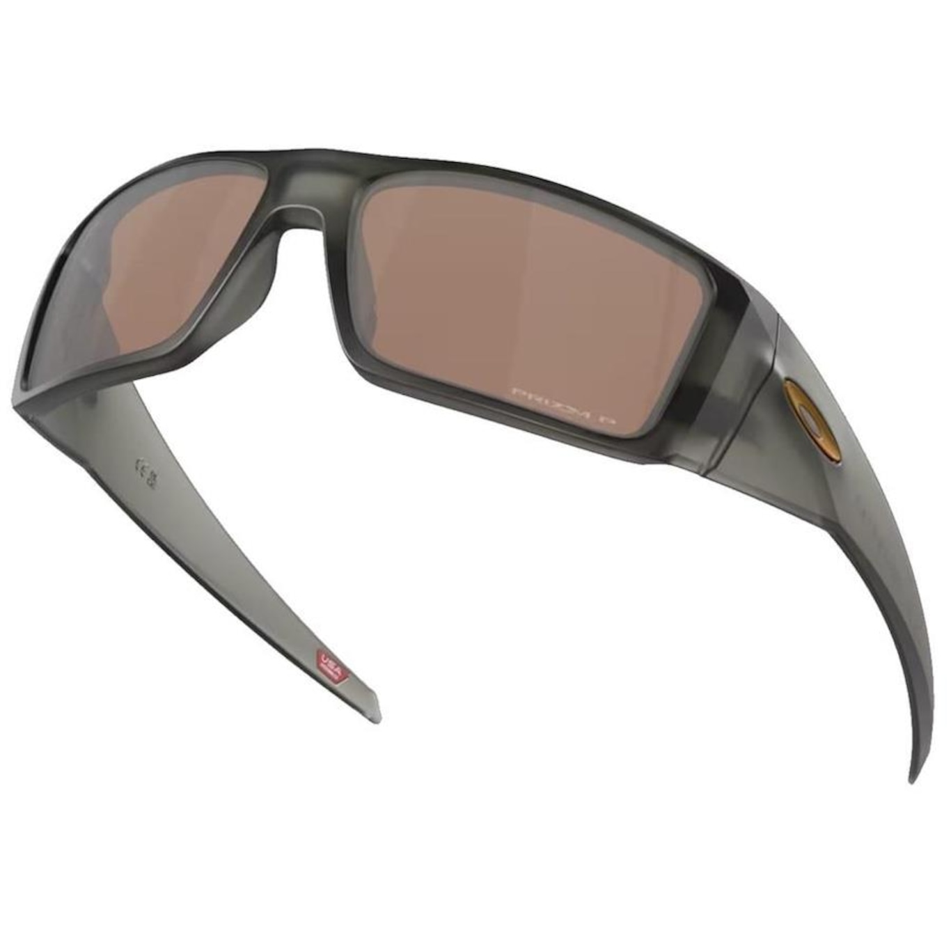 Óculos de Sol Unissex Oakley Heliostat Matte Grey Smoke Prizm Tungsten Polarized - Foto 4