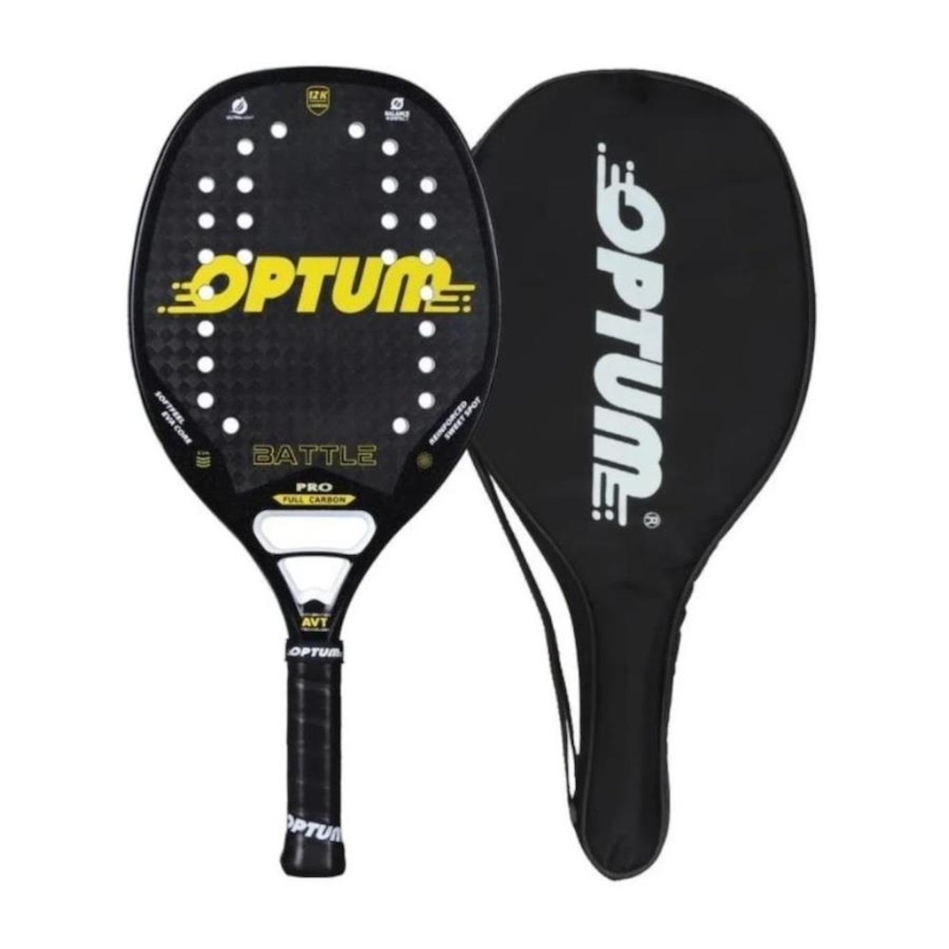 Raquete de Beach Tennis Optum Full Carbono 12k - Foto 1