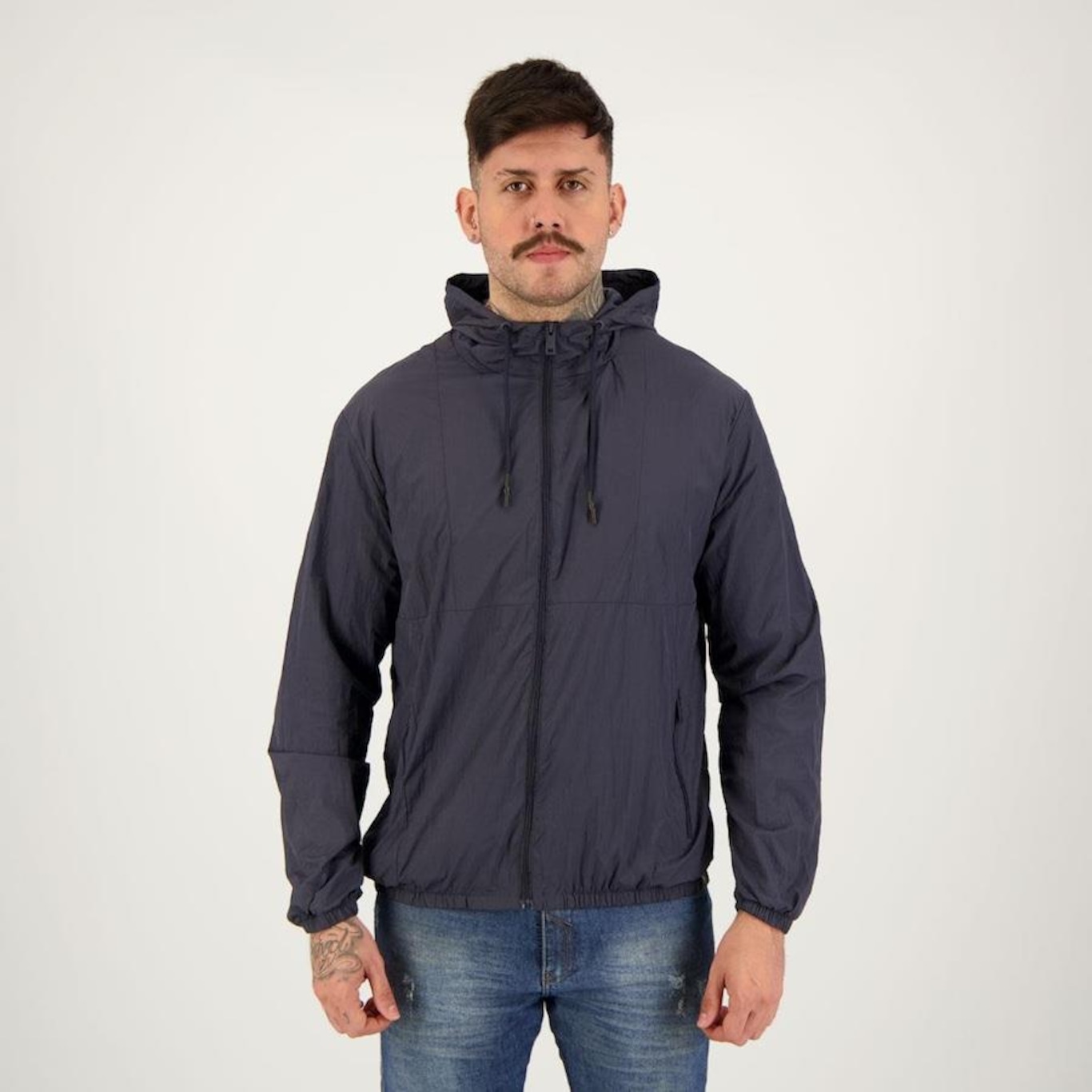 Jaqueta Corta Vento com Capuz Veztro Anorak - Masculina - Foto 1