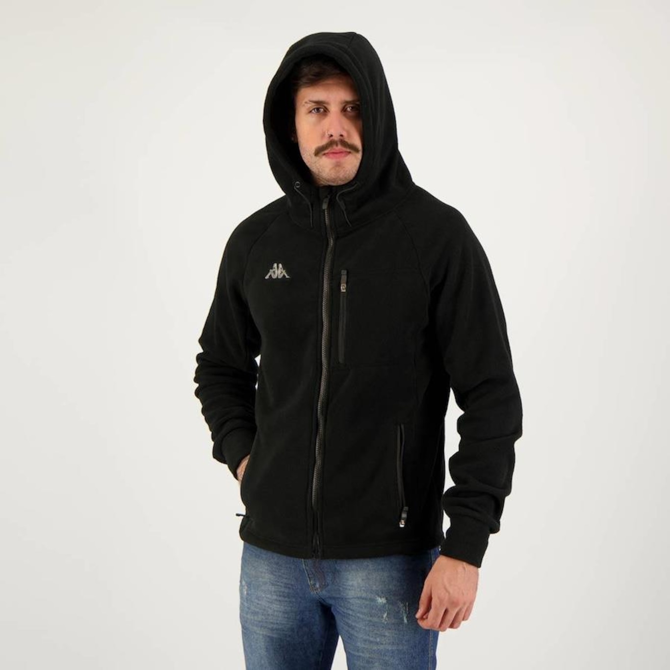 Jaqueta com Capuz Kappa Polar Fleece - Masculina - Foto 2