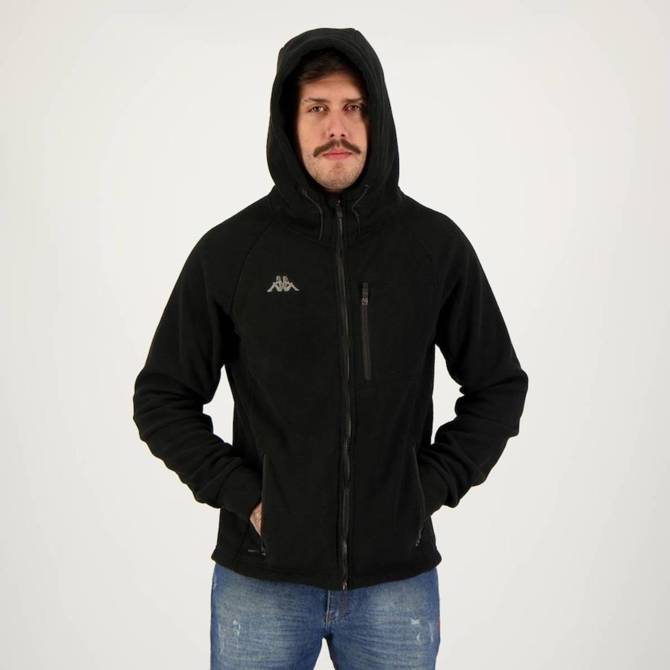 Jaqueta com Capuz Kappa Polar Fleece - Masculina - Foto 5