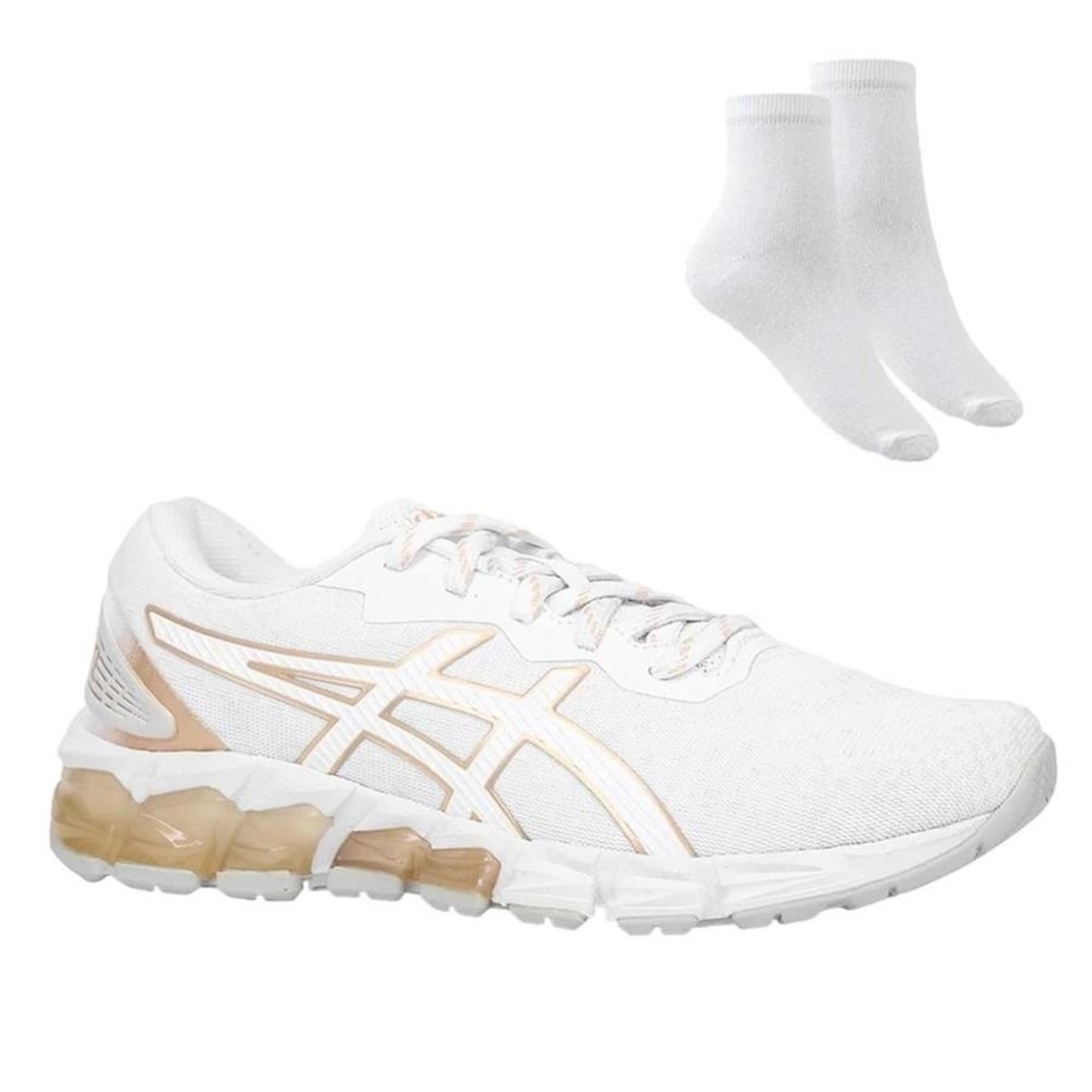 Kit Tênis Asics Gel-Quantum 180 - Feminino + Meia - Foto 1