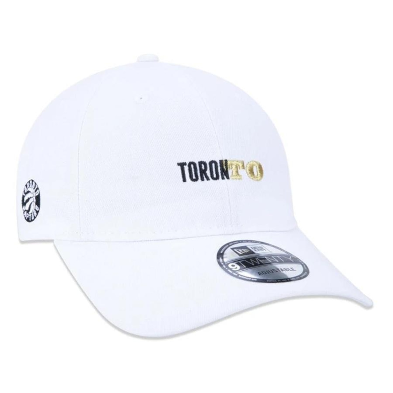 Boné Aba Curva New Era 9Twenty Toronto Raptors Neto 78 - Strapback - Adulto - Foto 4